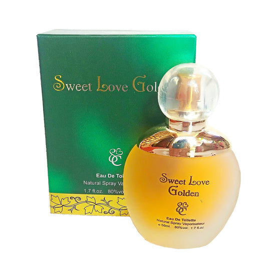 Ladies Natural Spray Vaporisateur Sweet Love Golden Perfume for Women 50 ml perfume
