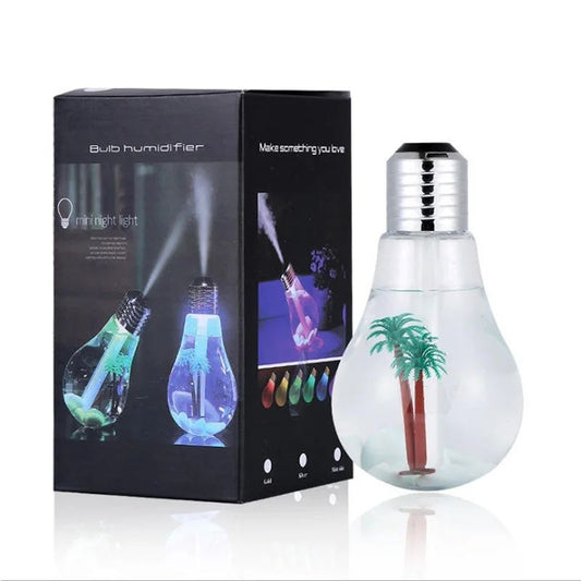 Bulb Humidifier 400ml Air Ultrasonic 7 Color LED USB Aroma Essential Oil Diffuser